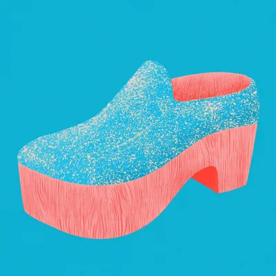 Illustration of a wooden shoe (sabot)