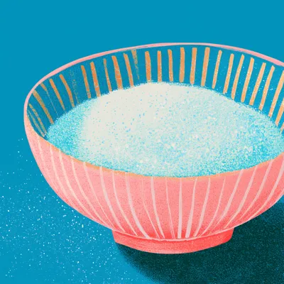 Illustration of a bowl filled with salt