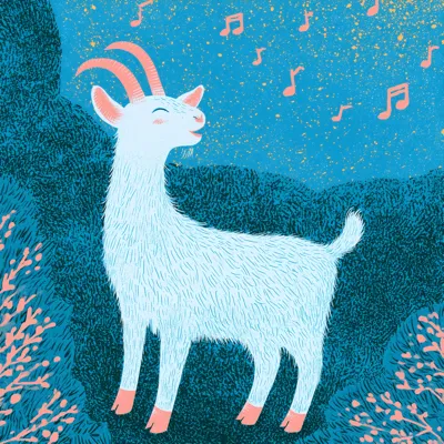 Illustration evoking a goat song, the literal meaning of tragedy
